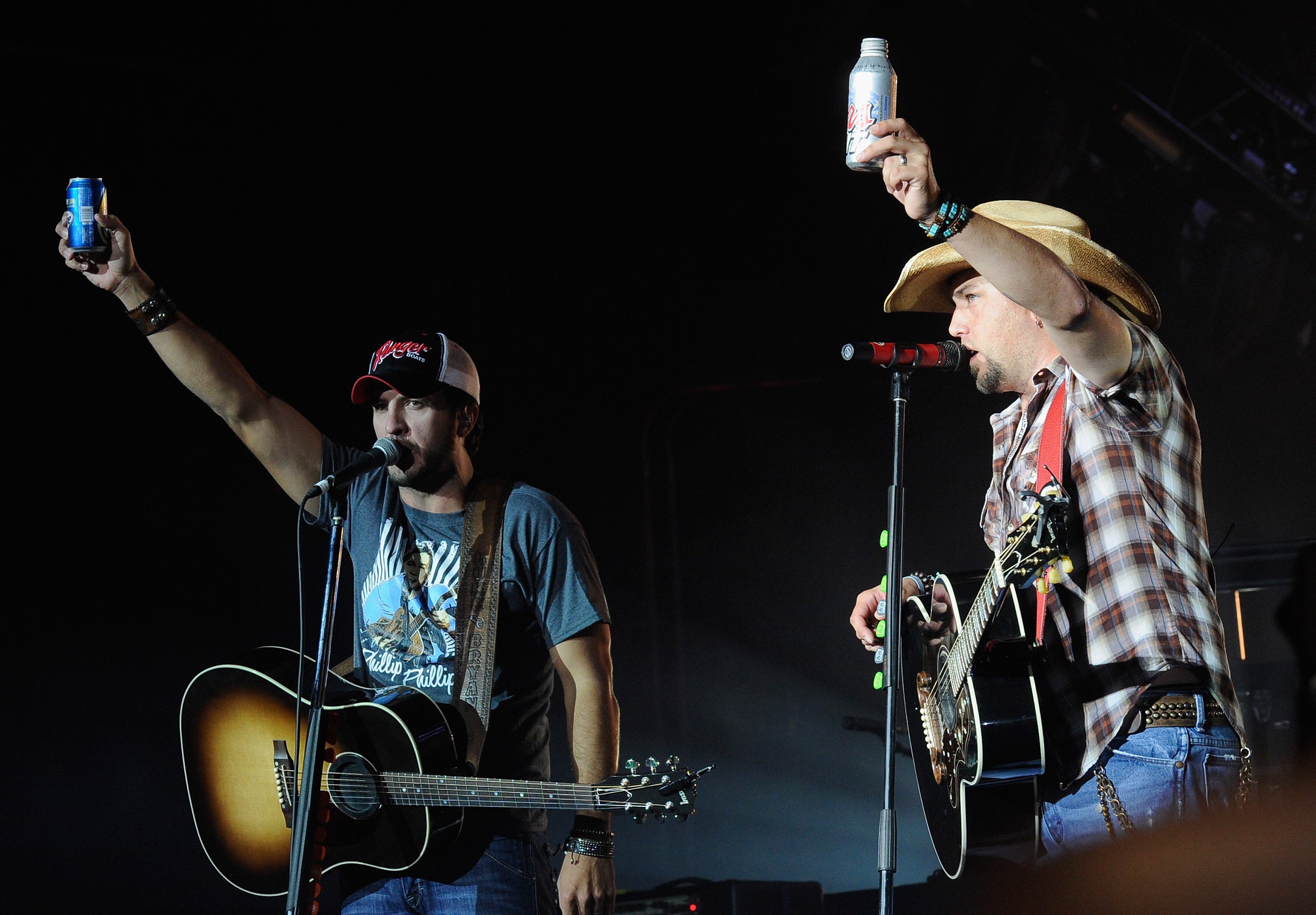 Jason Aldean With Luke Bryan In Concert