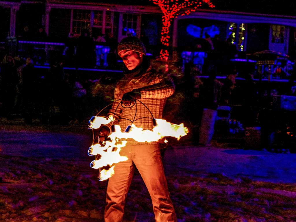 Fire & Frost Fun event fire artist