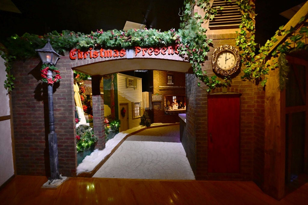 View of decorations during Macy's Center City Light Show at Macy's Center City in 2023