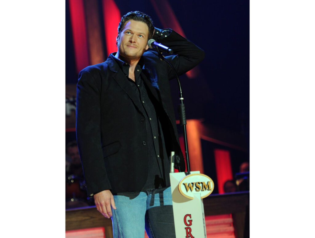 All-Time Kings Of Country Music - Blake wearing a black blazer at the Opry.