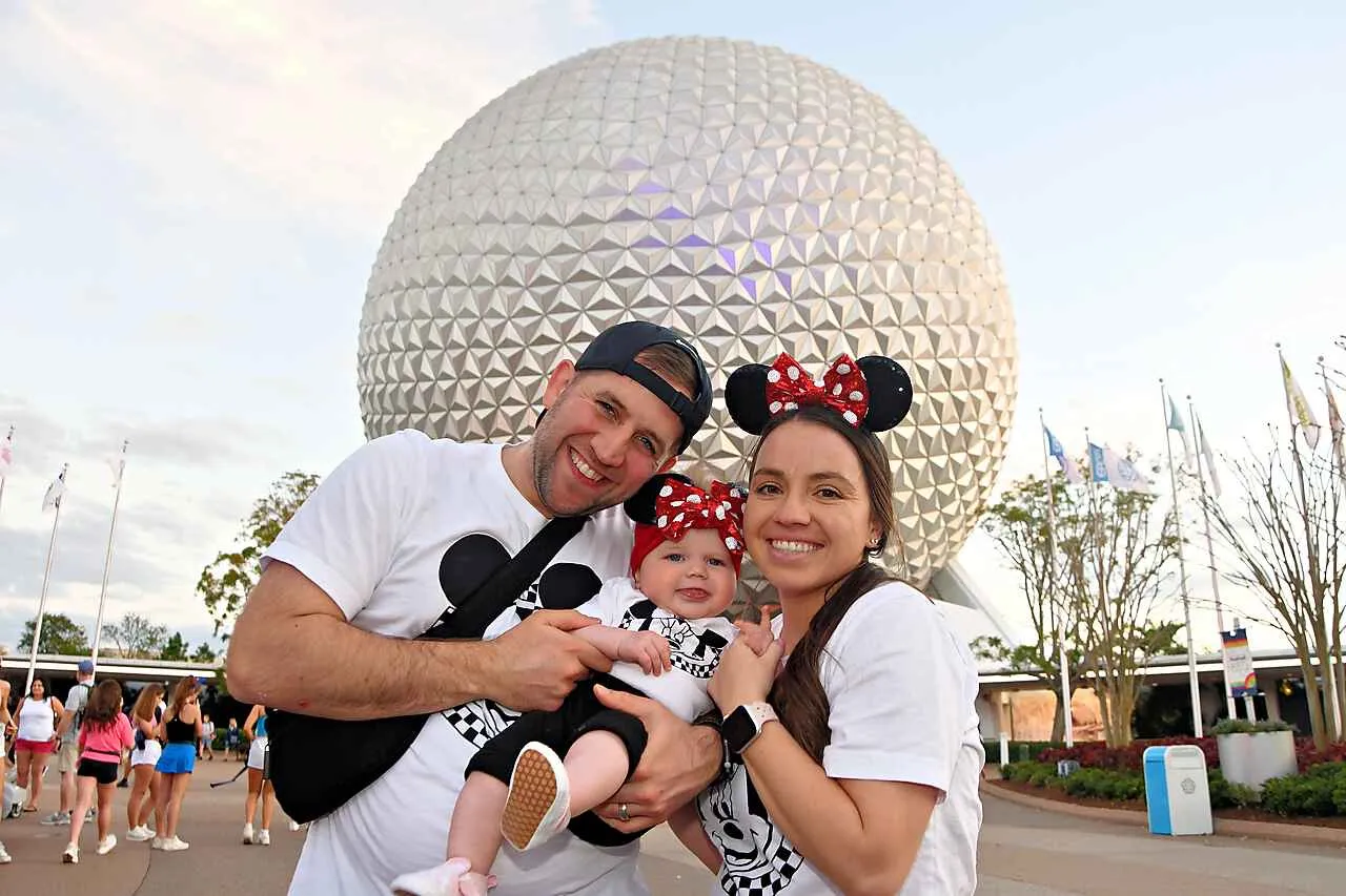 Jeff, Emily and McKinley at DisneyWorld