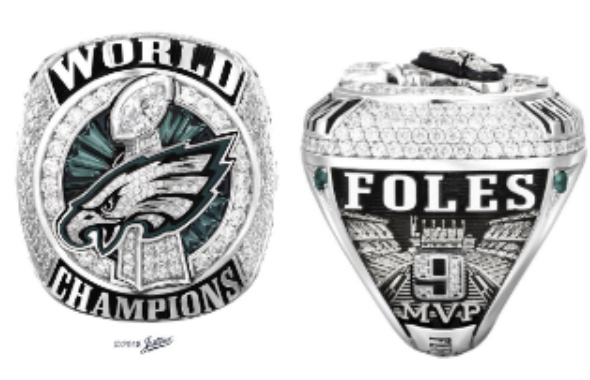 Check out how the Philadelphia Eagles' Super Bowl ring was constructed