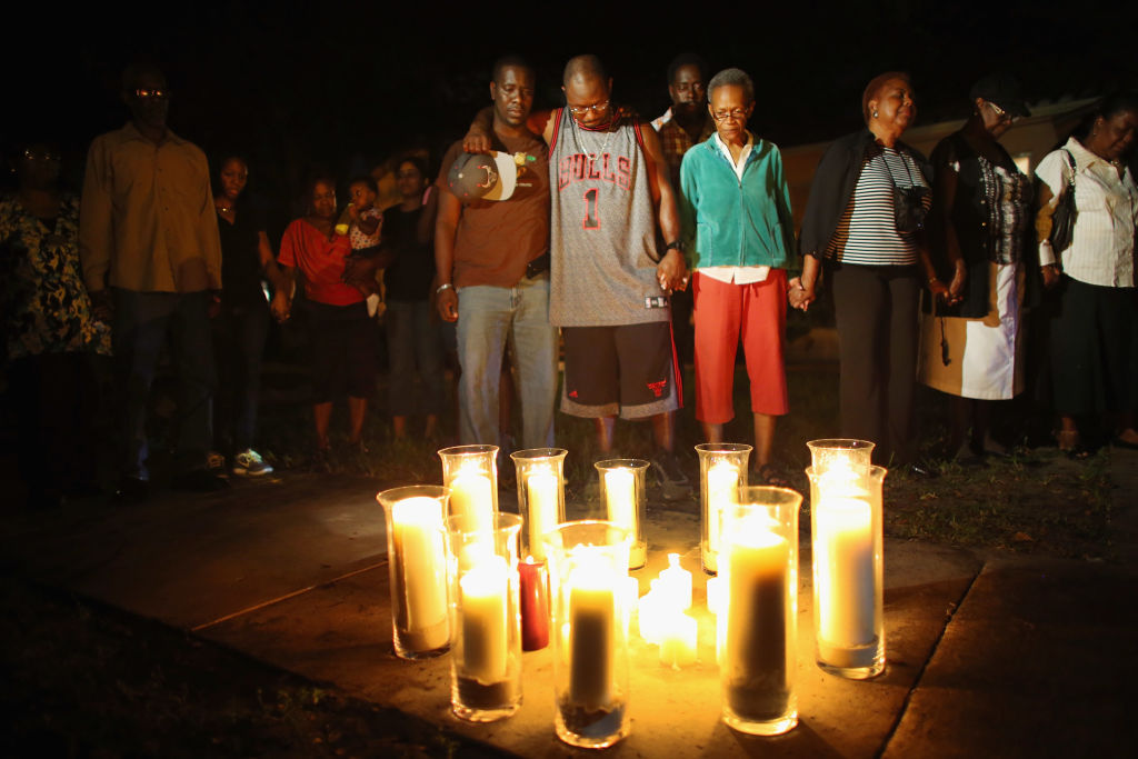 Candle Light Vigil Held For Gun Violence Victim