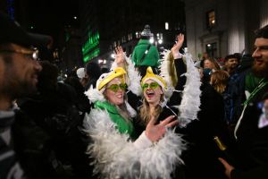 Philadelphia Eagles Fans Watch Super Bowl LVII