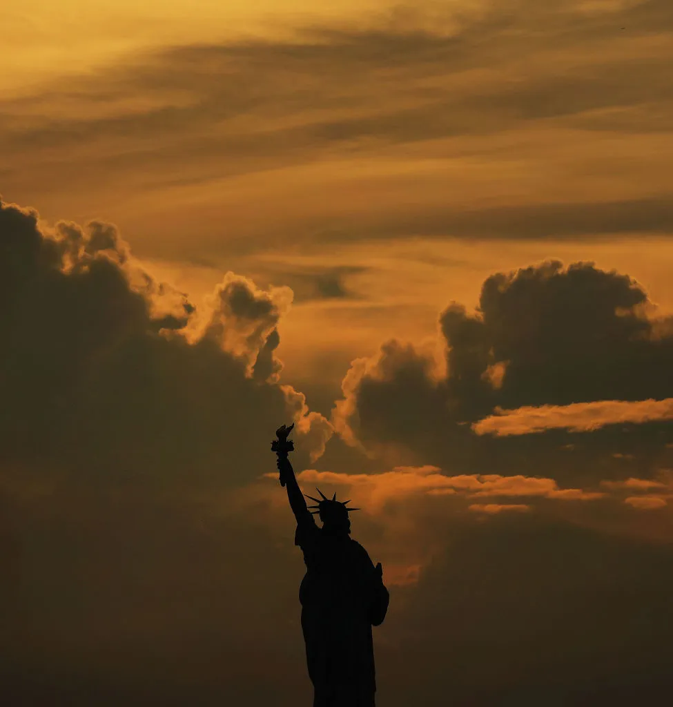 Statue Of Liberty Stands In New York Harbor On Eve Of July 4th