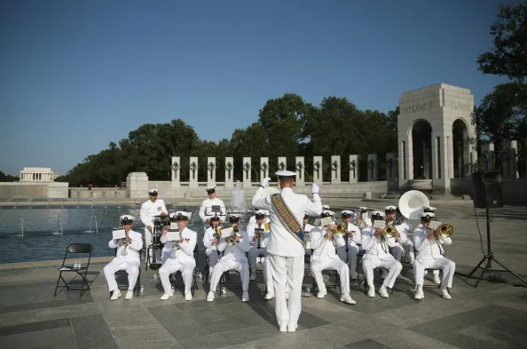 National World War II Memorial Marks 70th Anniversary Of George H.W. Bush 46th Combat Mission