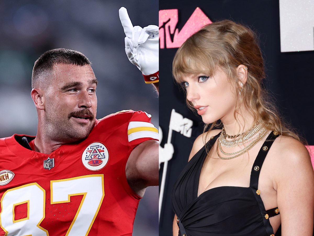 Travis Kelce's girlfriend double-fists at Chiefs' Super Bowl parade