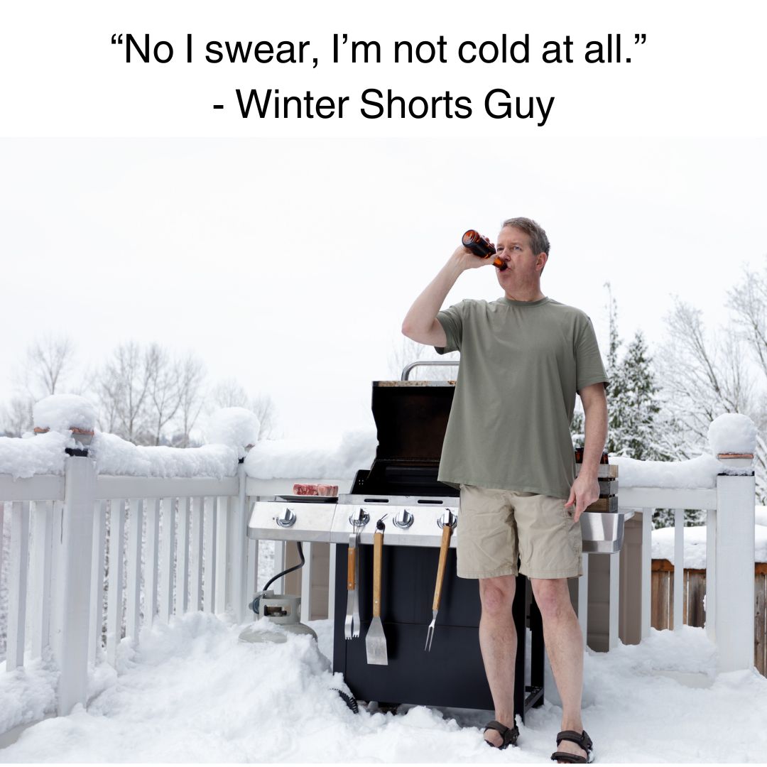 winter shorts guy