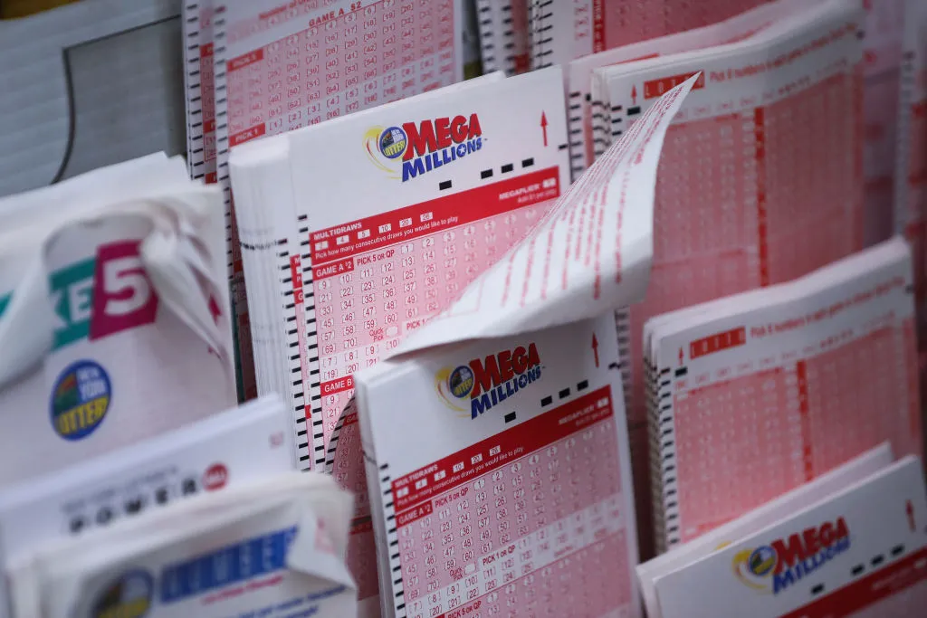 NEW YORK, NY - OCTOBER 23: Mega Millions lottery tickets sit inside a convenience store in Lower Manhattan, October 23, 2018 in New York City. The $1.6 billion Mega Millions prize to be drawn Tuesday night is set to be the largest lottery prize in U.S. history.