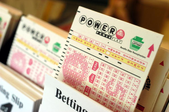 Powerball tickets await players at Cumberland Farms convenience store May 10, 2004 in Washington Crossing, Pennsylvania.